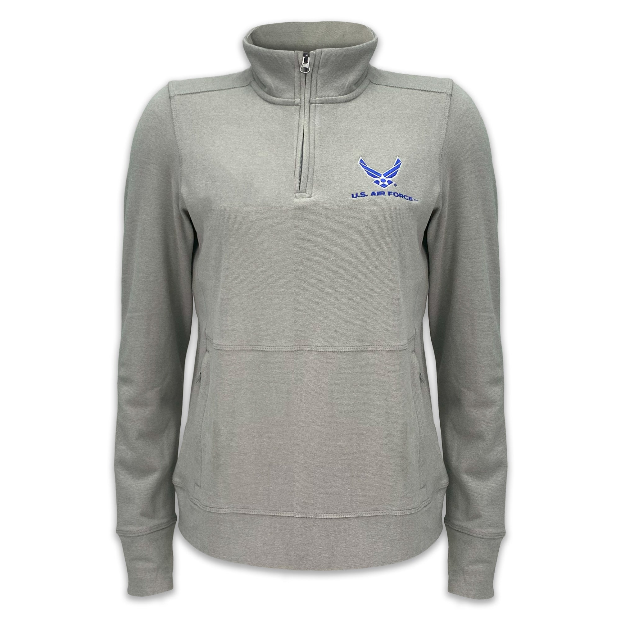 Air Force Ladies Crush 1/4 Zip Pullover (Grey)