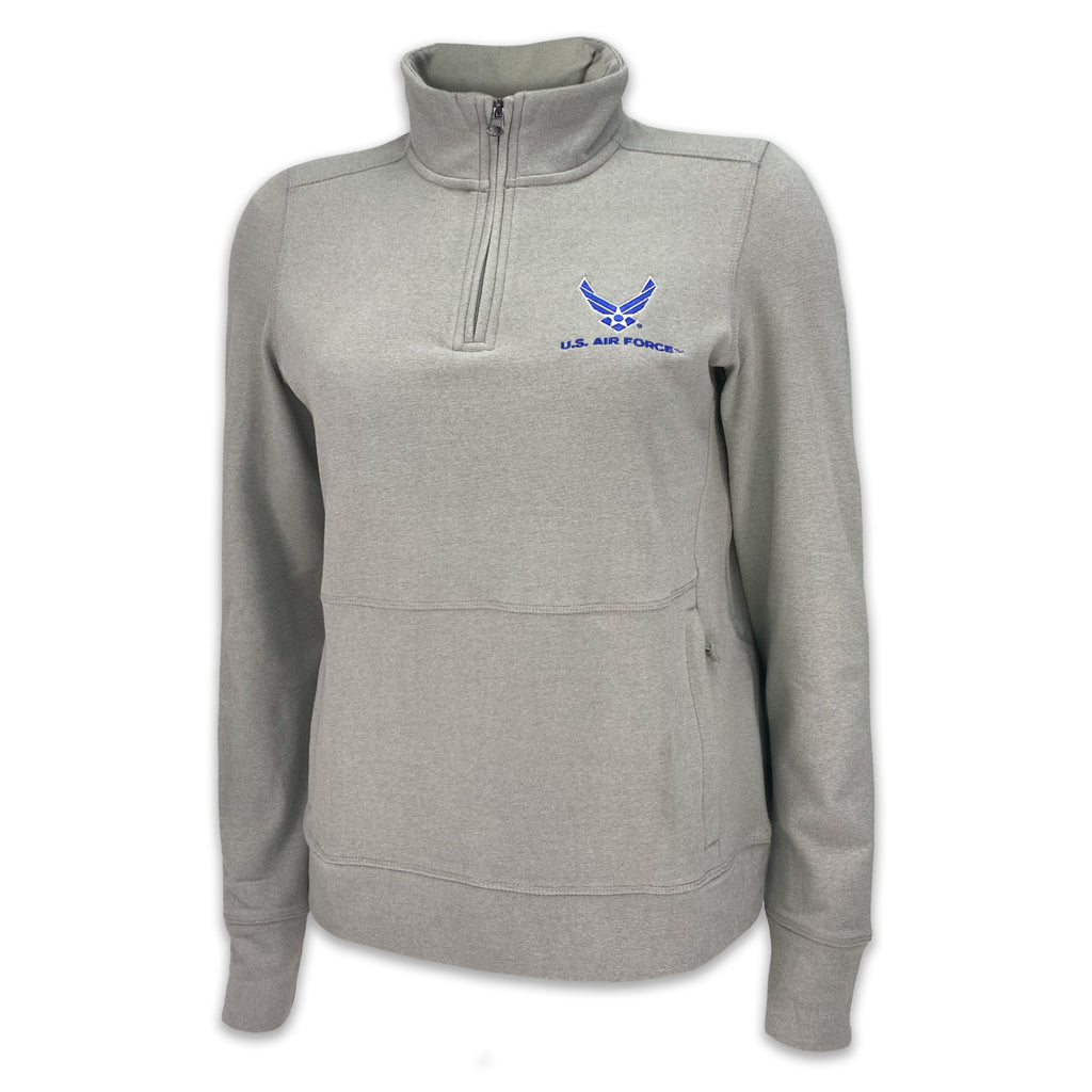 Air Force Ladies Crush 1/4 Zip Pullover (Grey)