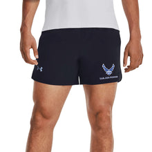 Load image into Gallery viewer, Air Force Wings Under Armour Men&#39;s Launch Run 5&quot; Shorts (Black)