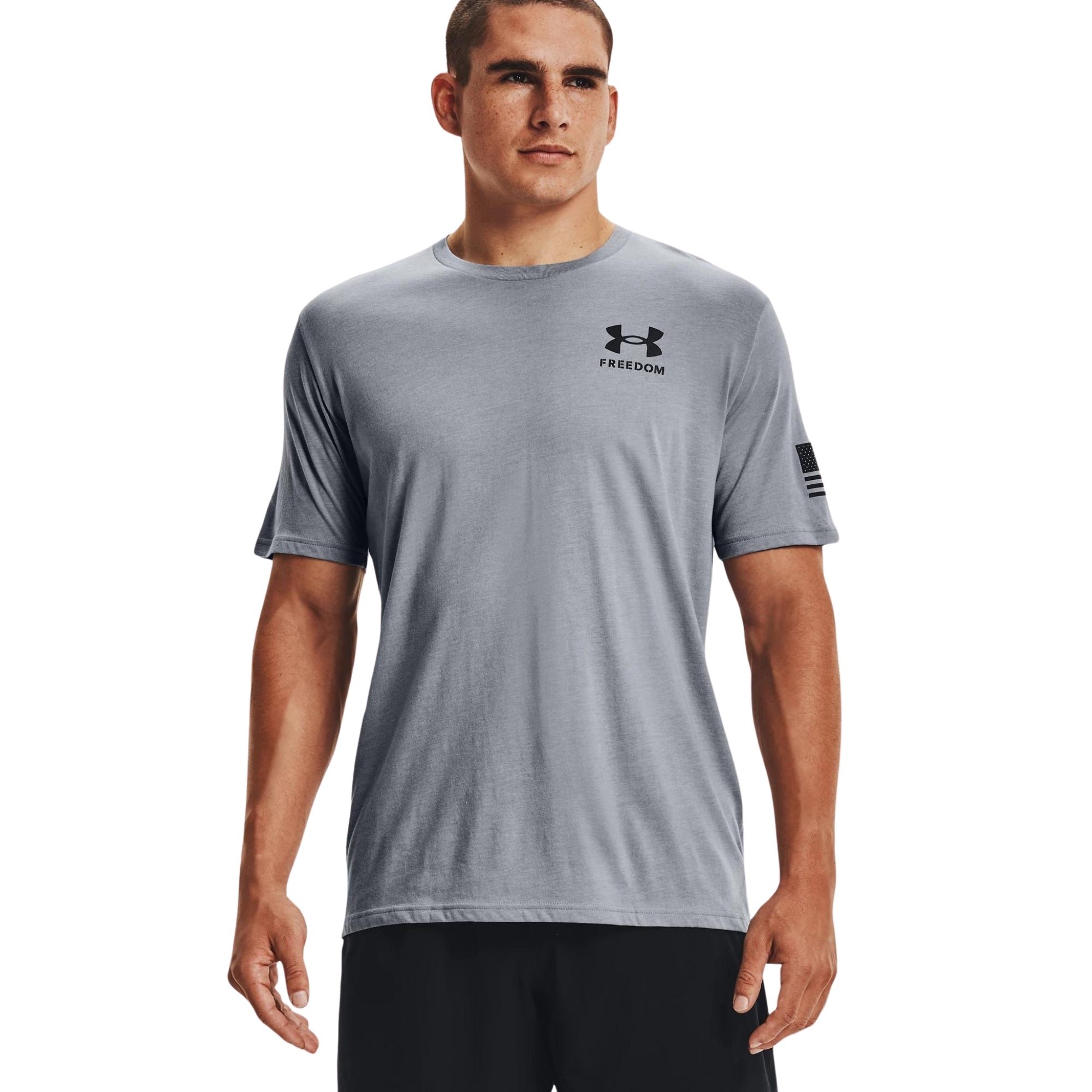 Under Armour New Freedom Flag T-Shirt (Grey/Black)