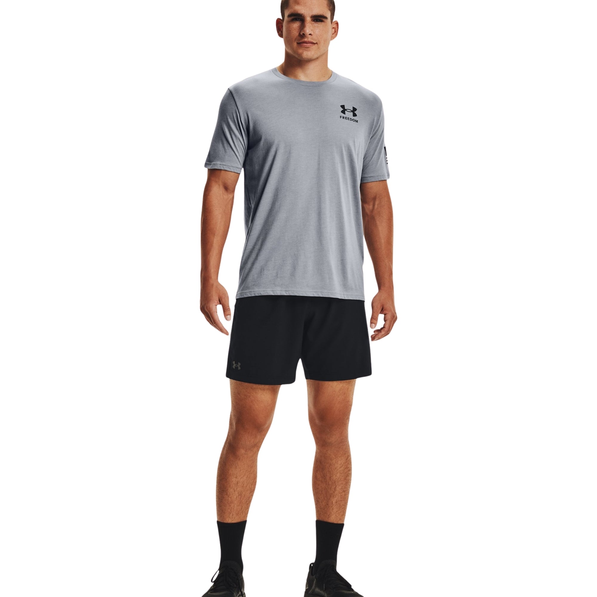 Under Armour New Freedom Flag T-Shirt (Grey/Black)