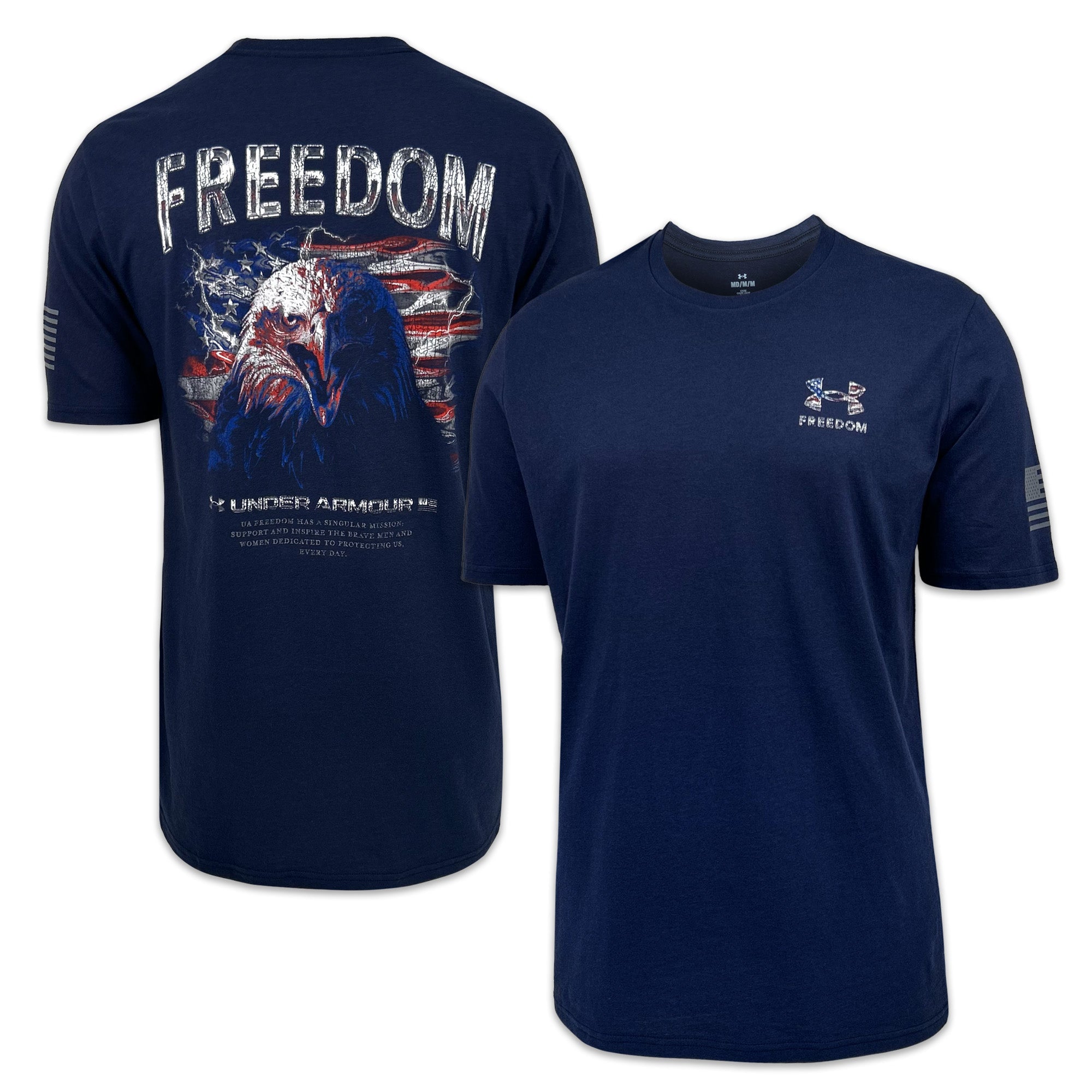 Under Armour Freedom Eagle Flag T-Shirt (Navy)