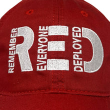 Load image into Gallery viewer, Remember Everyone Deployed Relaxed Twill Hat (Red)