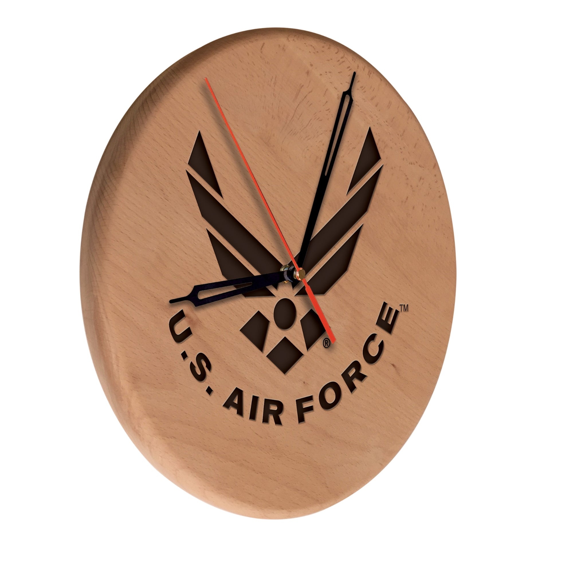 United States Air Force 13" Solid Wood Engraved Clock*