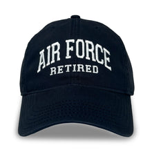 Load image into Gallery viewer, Air Force Retired Relaxed Twill Hat (Navy)