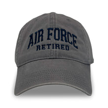 Load image into Gallery viewer, Air Force Retired Relaxed Twill Hat (Grey)