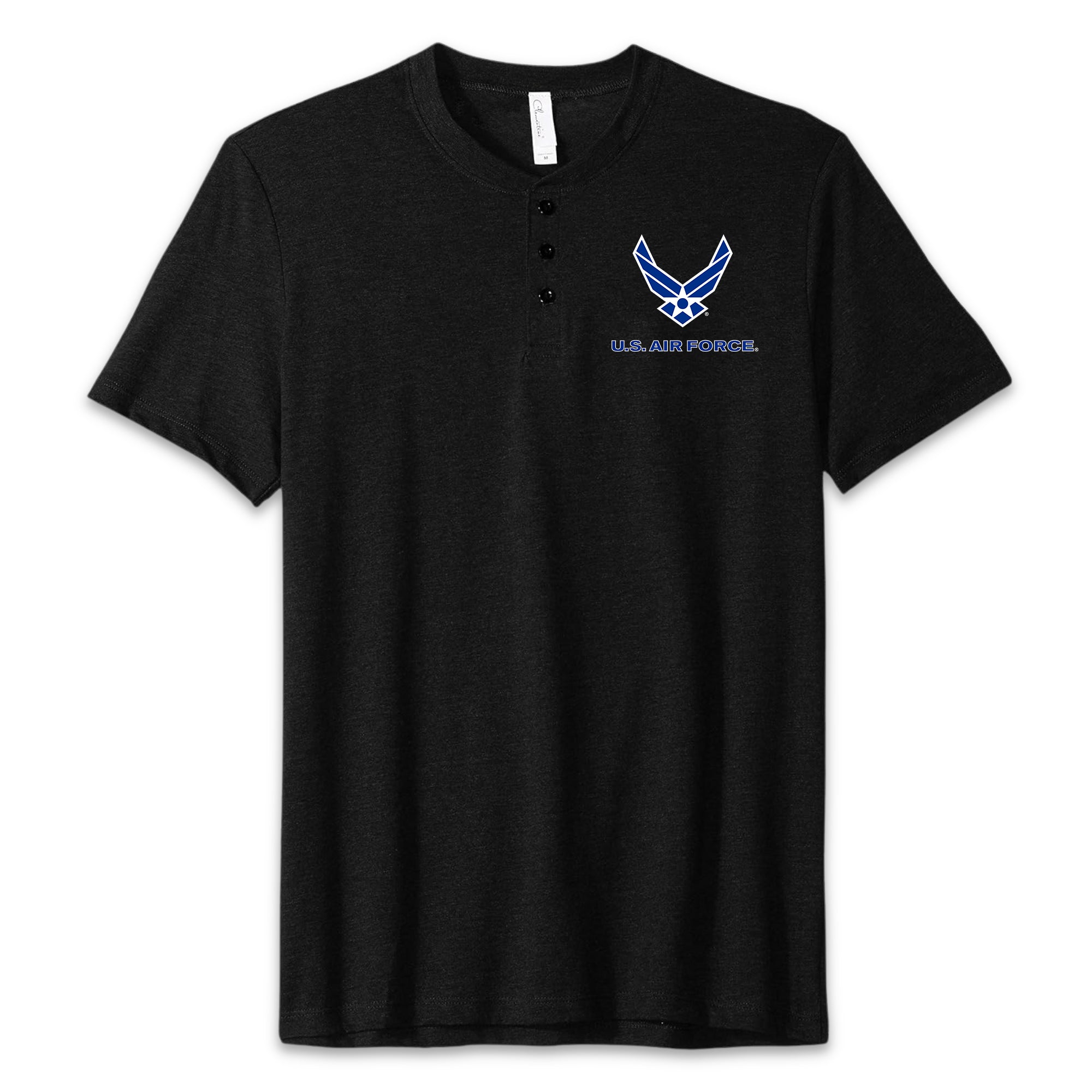 Air Force Wings Mens Henley T-Shirt