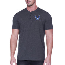 Load image into Gallery viewer, Air Force Wings Mens Henley T-Shirt