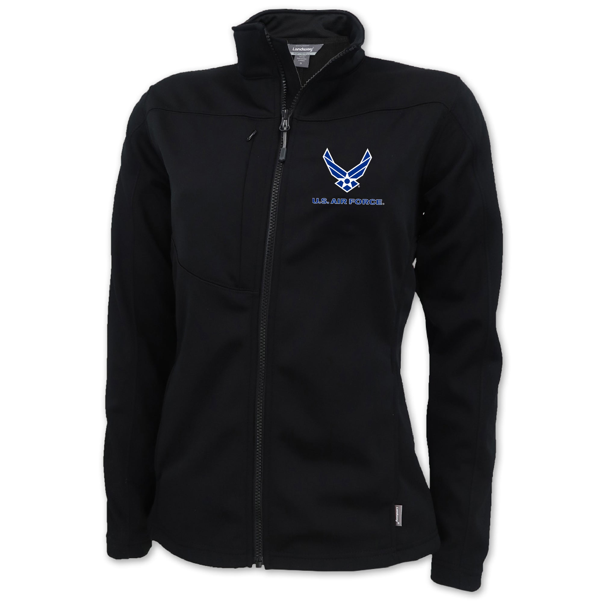 Air Force Wings Ladies Flash Performance Knit Jacket (Black)