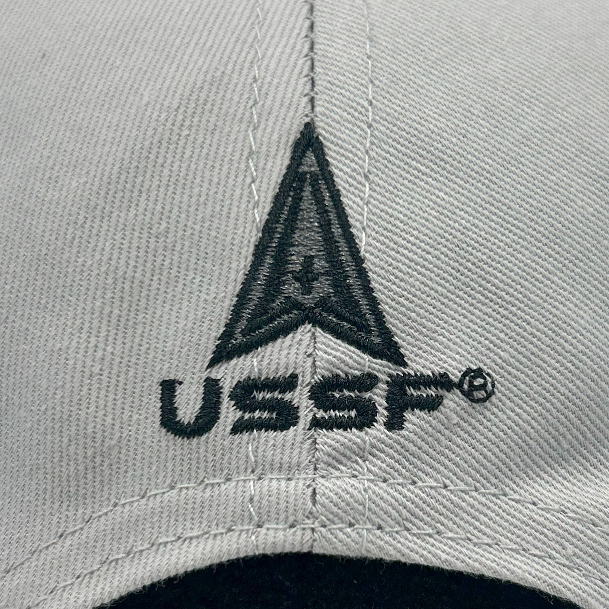 Space Force Logo Two Tone Flag Hat (Black/Grey)