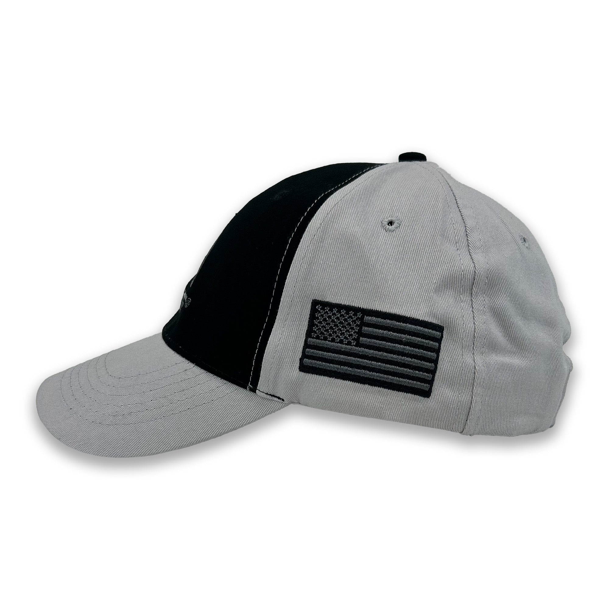 Space Force Logo Two Tone Flag Hat (Black/Grey)