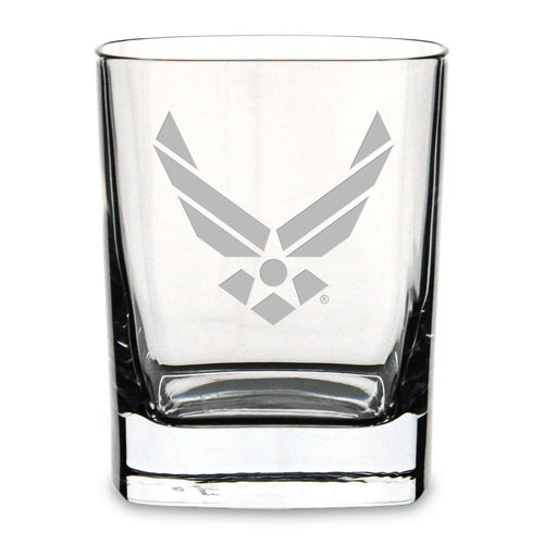 US Air Force Square 11.75oz Double Old Fashion Glass*