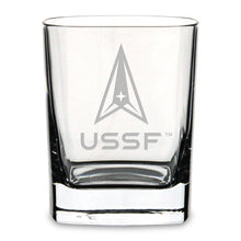 Load image into Gallery viewer, US Space Force Square 11.75oz Double Old Fashion Glass