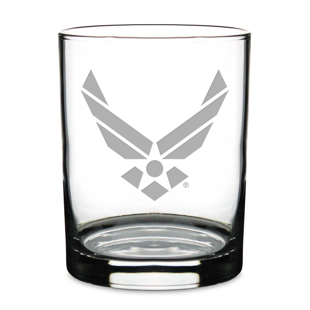 US Air Force Double Old Fashion Glass