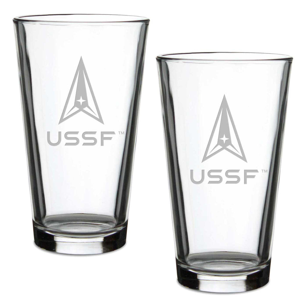 Space Force Set of 2 16oz Pint Glasses