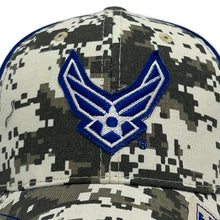 Load image into Gallery viewer, Air Force Wings Distressed Camo Front Hat