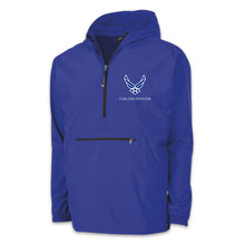 Load image into Gallery viewer, Air Force Wings Youth Pack-N-Go Pullover (Royal)