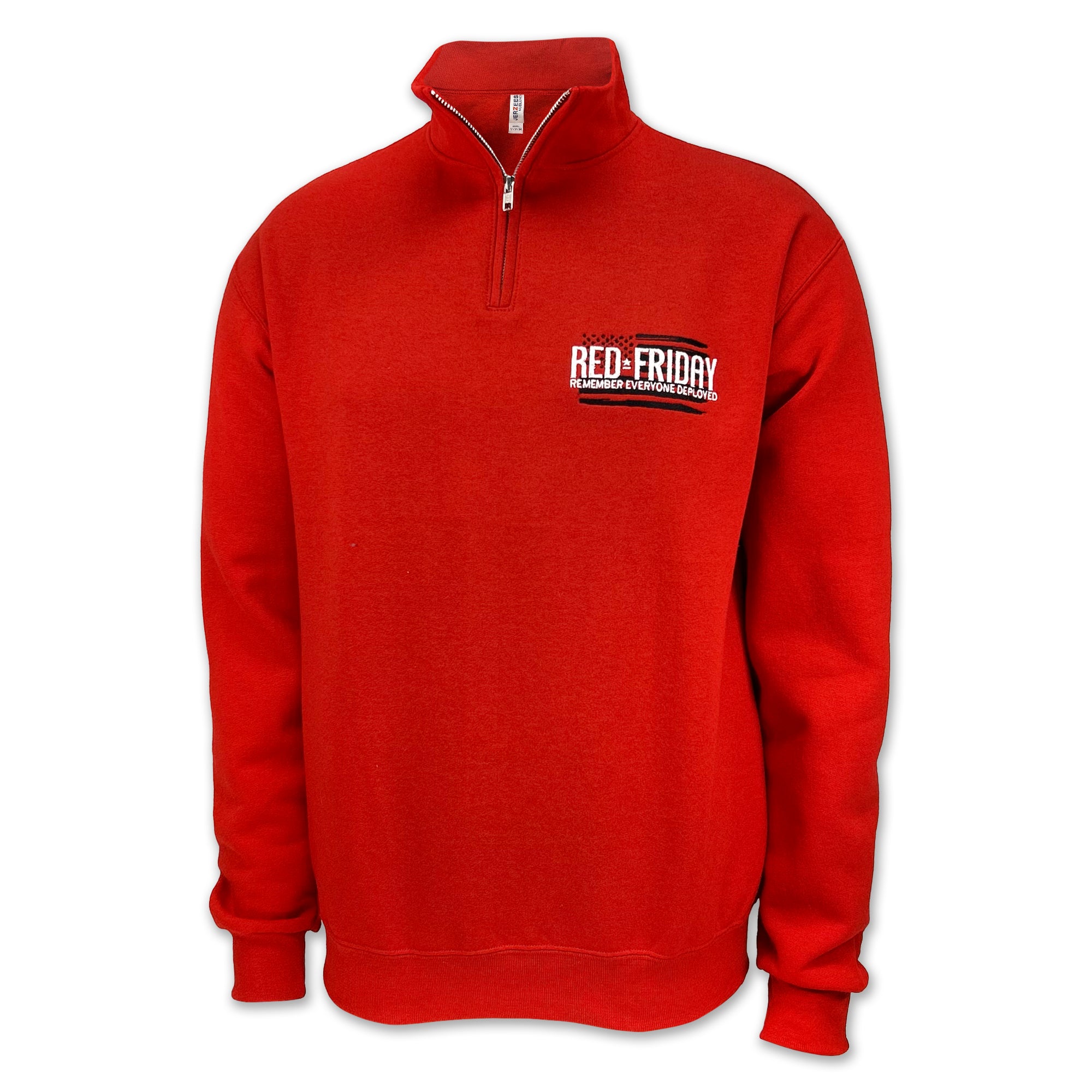 RED Friday Embroidered Fleece 1/4 Zip (Red)