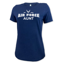 Load image into Gallery viewer, Air Force Aunt Ladies T-Shirt (Navy)