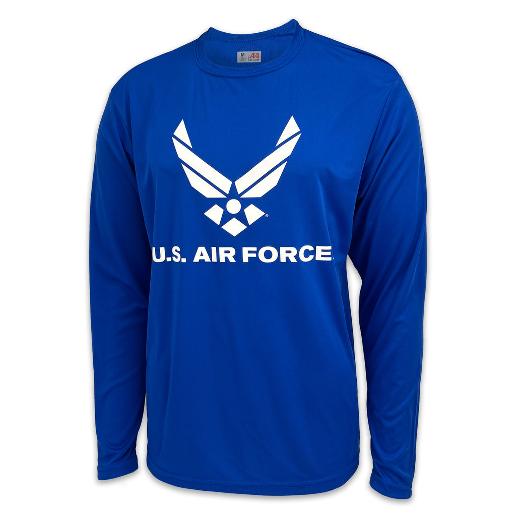 Air Force Wings Logo Performance Long Sleeve T (Royal)