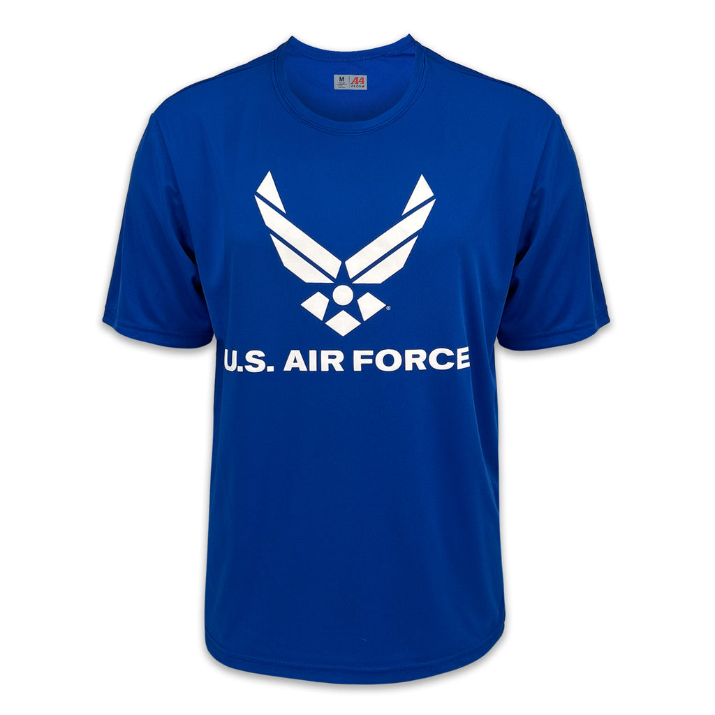 Air Force Wings Logo Performance T-Shirt (Royal)