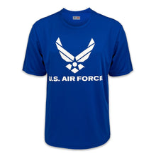 Load image into Gallery viewer, Air Force Wings Logo Performance T-Shirt (Royal)