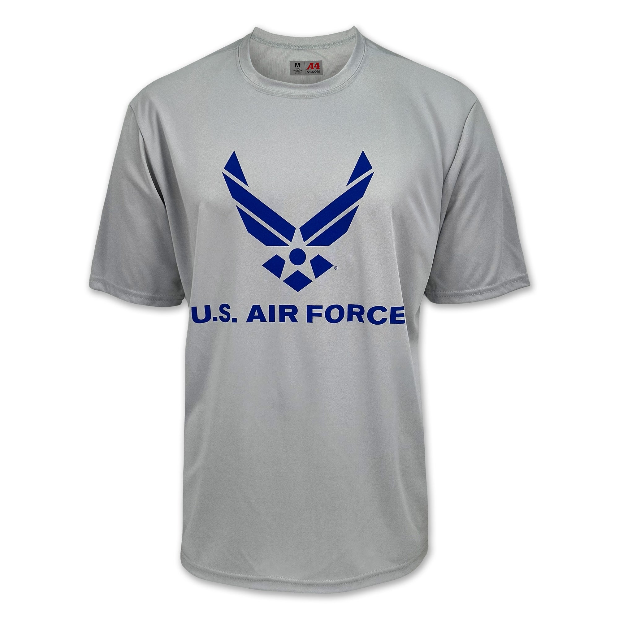 Air Force Wings Logo Performance T-Shirt (Silver)