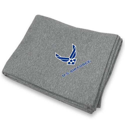 Air Force Wings DryBlend Fleece Stadium Blanket (Grey)