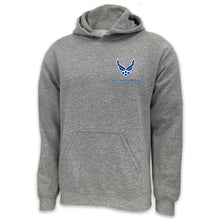 Load image into Gallery viewer, Air Force Wings Left Chest Logo Hood