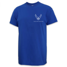 Load image into Gallery viewer, Air Force Wings Left Chest Logo USA Made T-Shirt