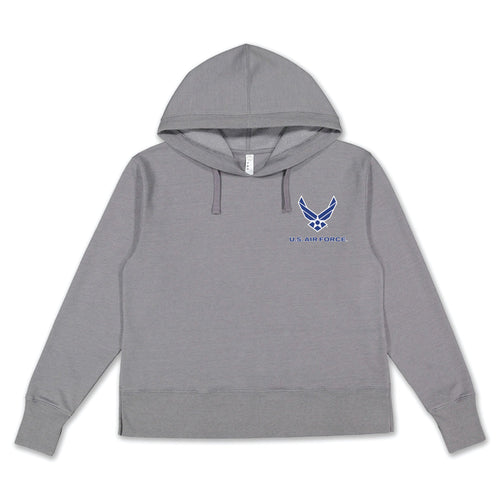 Air Force Wings Left Chest Ladies Hood