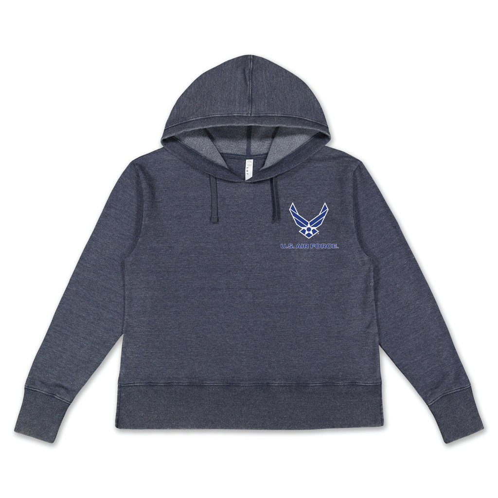 Air Force Wings Left Chest Ladies Hood