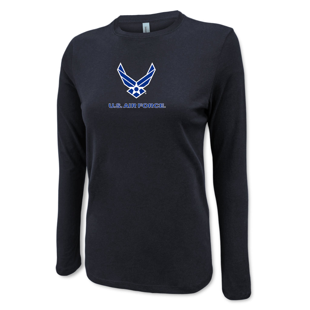 Air Force Wings Ladies Center Chest Long Sleeve