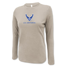 Load image into Gallery viewer, Air Force Wings Ladies Center Chest Long Sleeve