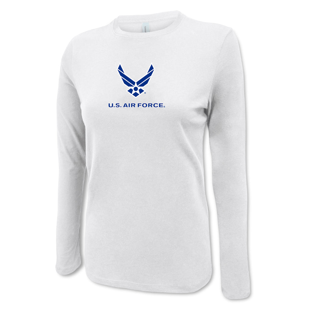 Air Force Wings Ladies Center Chest Long Sleeve