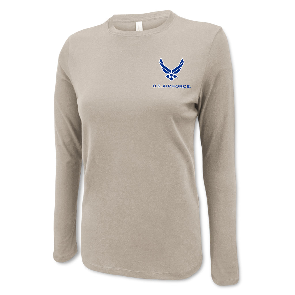 Air Force Wings Ladies Left Chest Long Sleeve