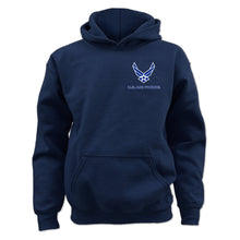 Load image into Gallery viewer, Air Force Wings Youth Left Chest Hood
