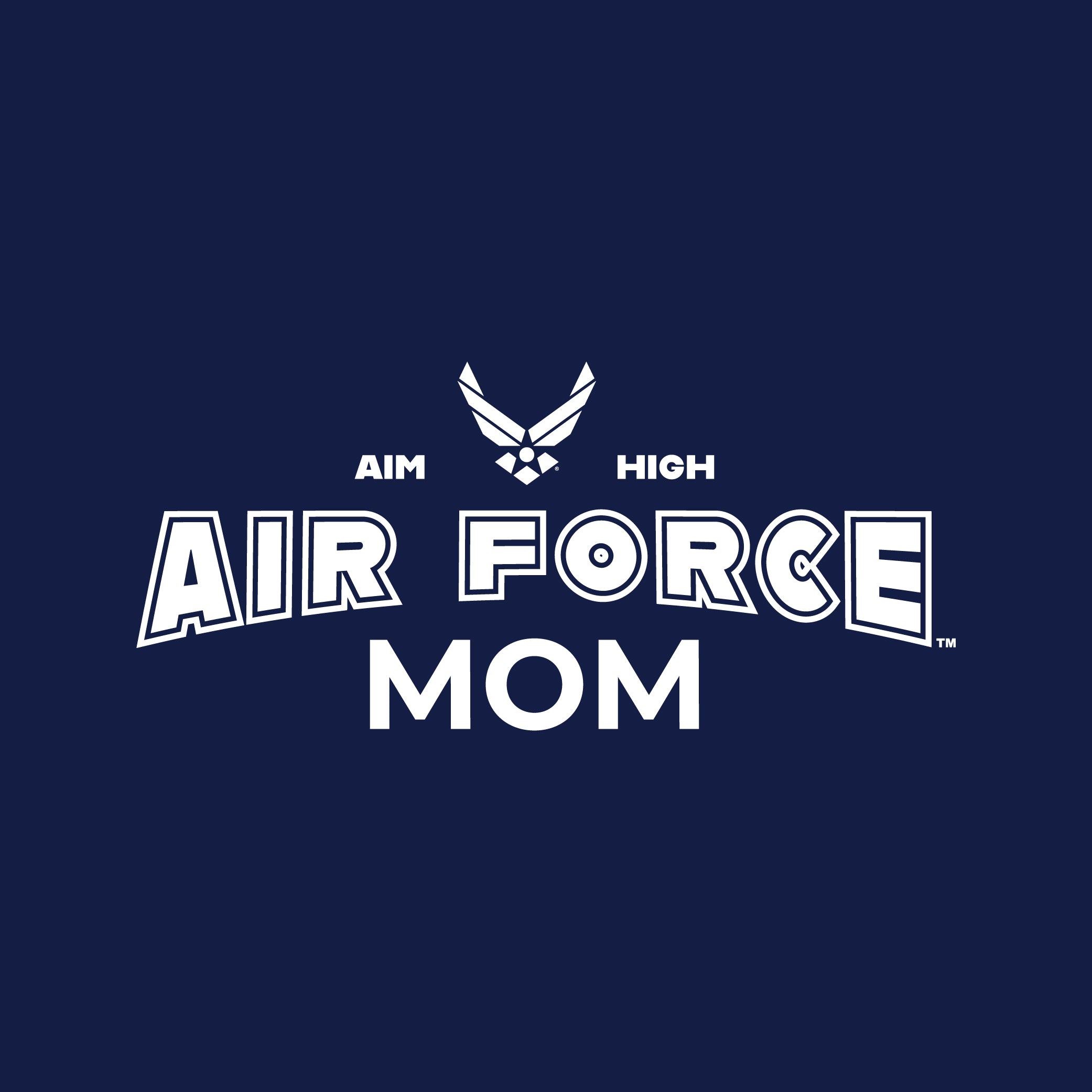 Air Force Mom Ladies T-Shirt (Navy)