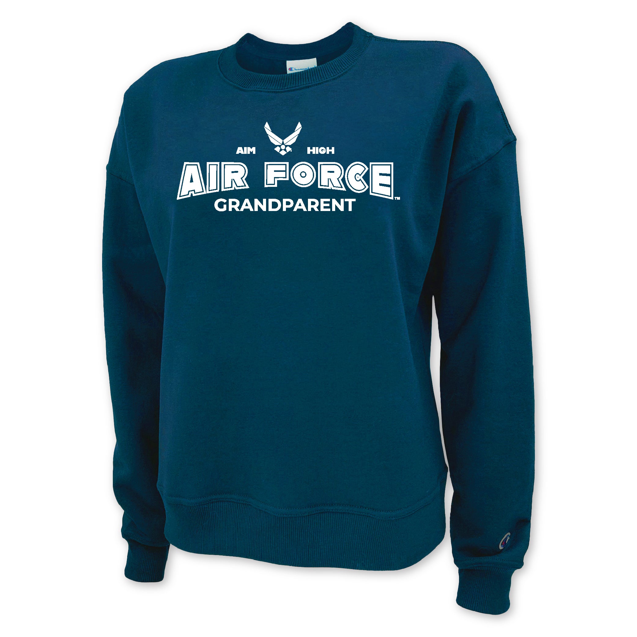 Air Force Champion Grandparent Ladies Crewneck (Blue)