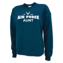 Load image into Gallery viewer, Air Force Champion Aunt Ladies Crewneck (Blue)