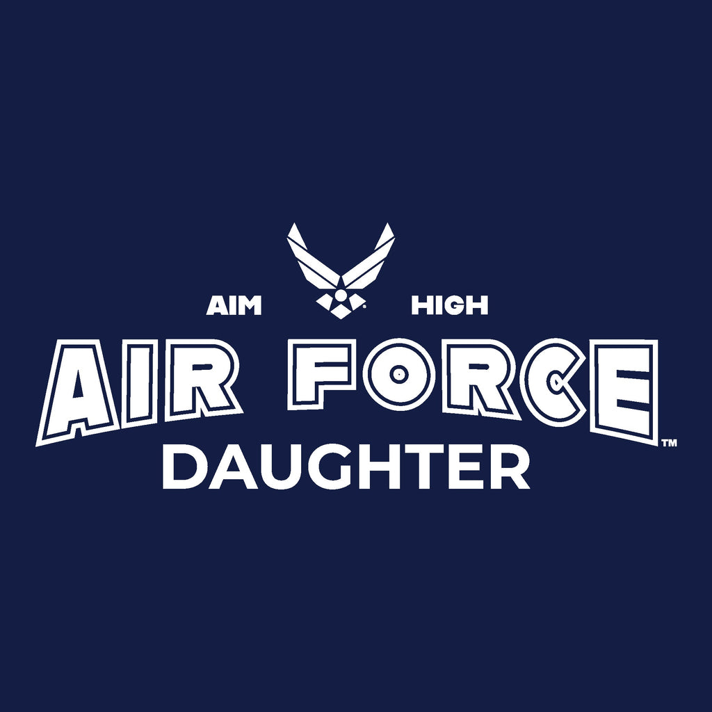 Air Force Daughter Ladies T-Shirt (Navy)