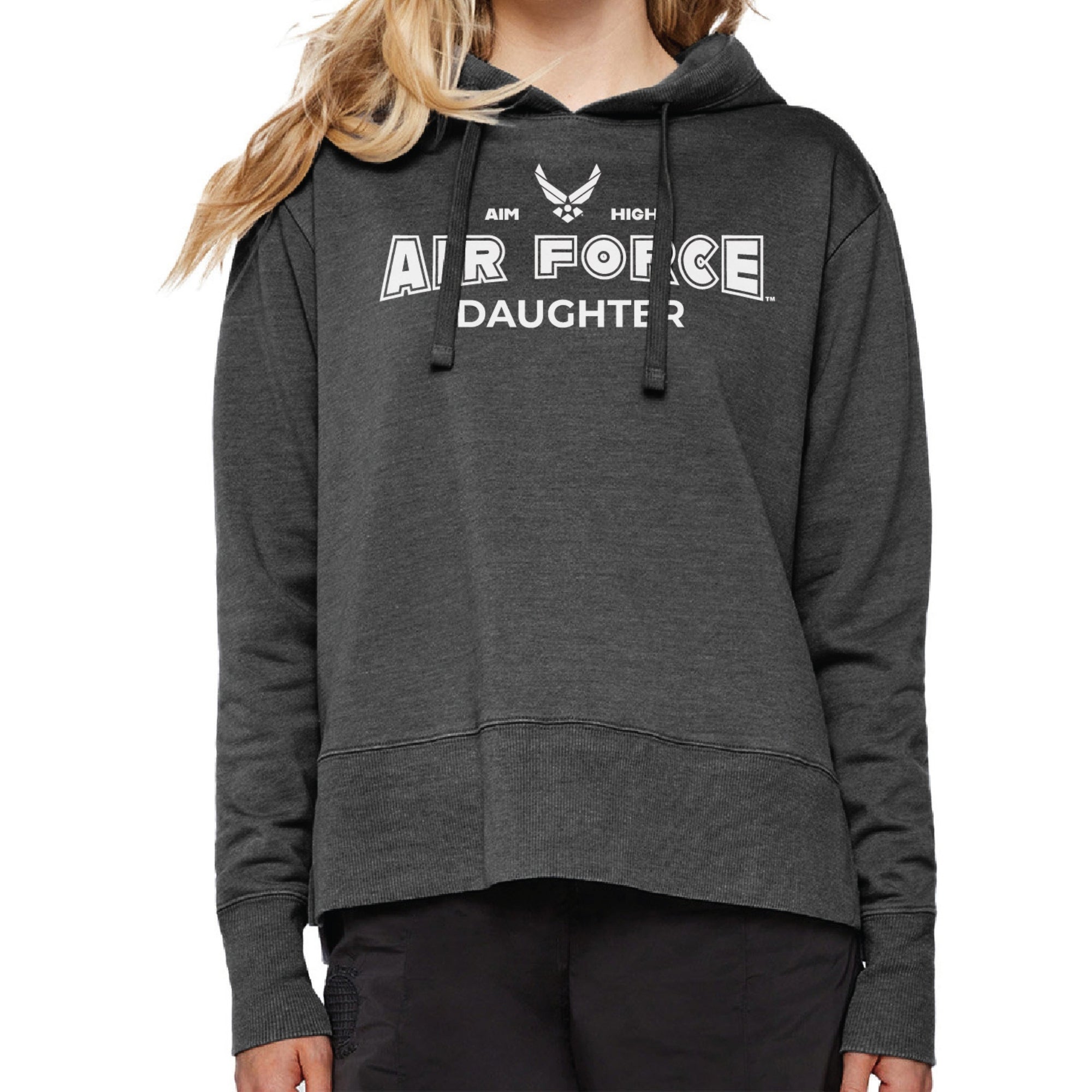 Air Force Daughter Ladies Hood (Washed Black)