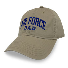 Load image into Gallery viewer, Air Force Dad Relaxed Twill Hat (Khaki/Royal)