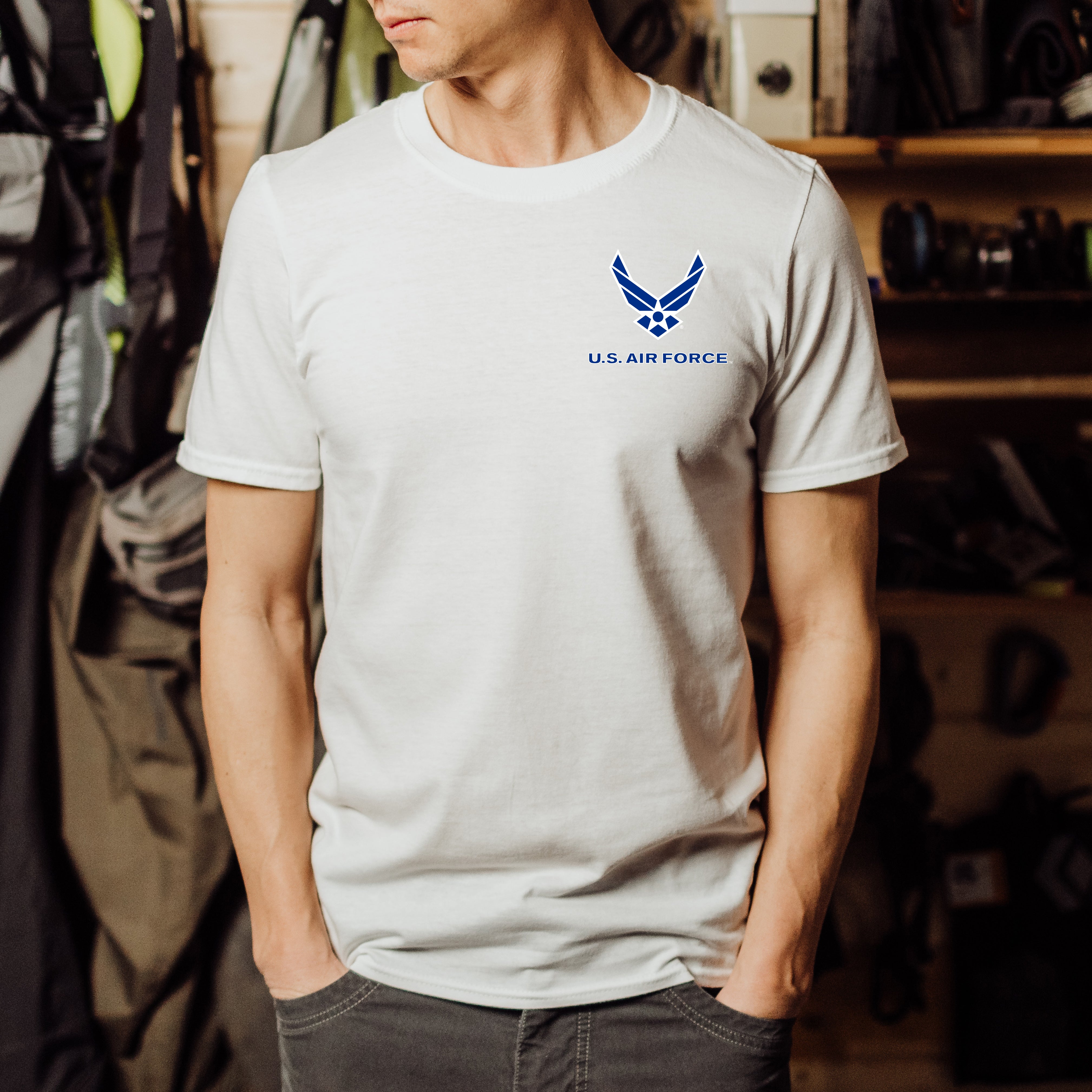 Air Force Wings Left Chest Logo T-Shirt