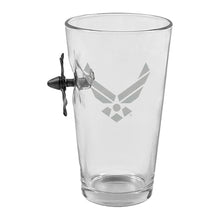 Load image into Gallery viewer, Air Force Wings Propeller 16oz Pint Glass