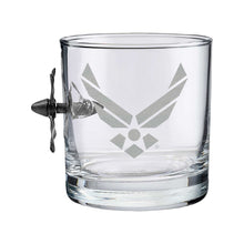 Load image into Gallery viewer, Air Force Wings Propeller 11oz Rocks Glass