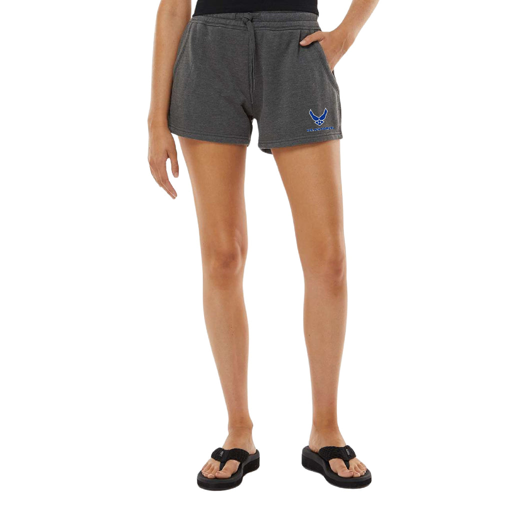 Air Force Wings Ladies Fleece Shorts (4 colors available)