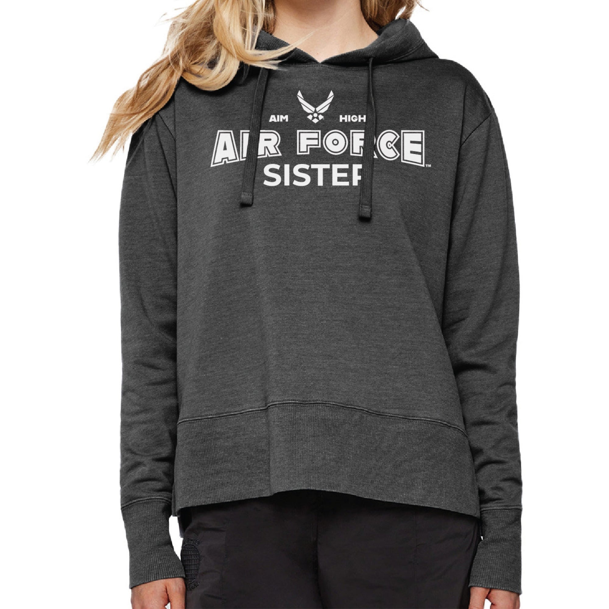 Air Force Sister Ladies Hood (Washed Black)