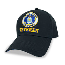 Load image into Gallery viewer, U.S. Air Force Veteran Hat (Black)