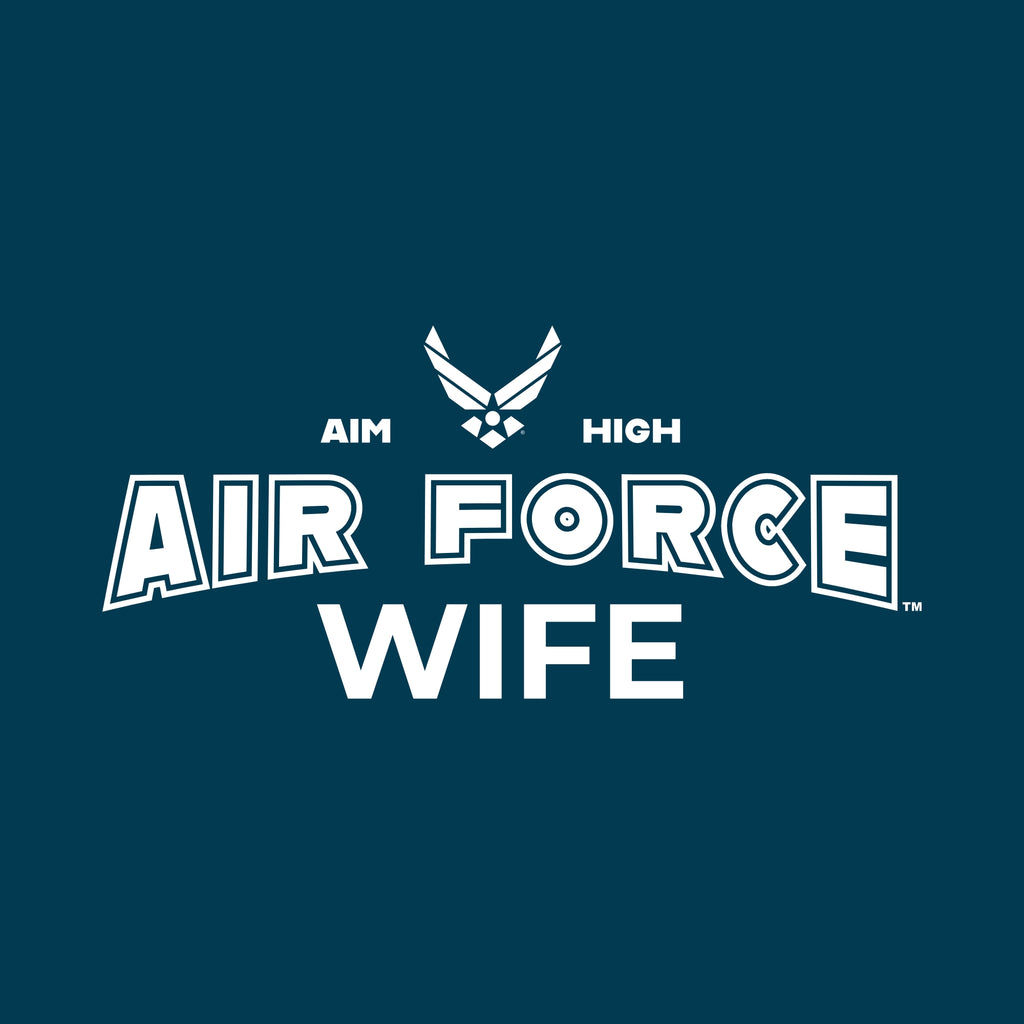 Air Force Champion Wife Ladies Crewneck (Blue)